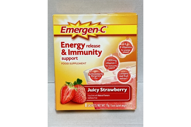 Emergen-C Multiminerals For Adults, With Vitamin C | Juicy Strawberry | 8 Sachets | Best Before Date 31/10/2024