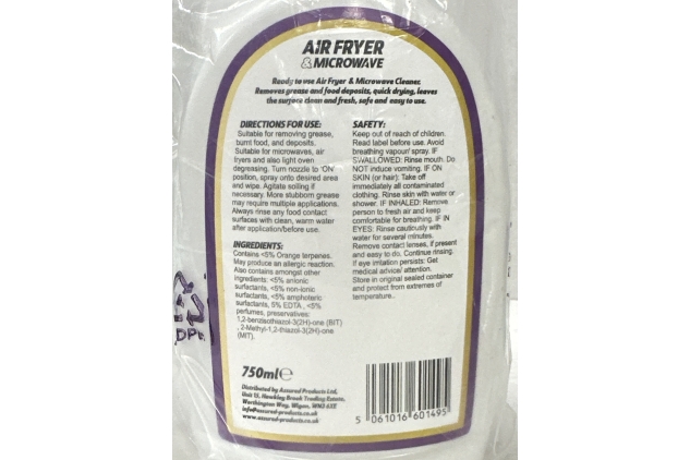 One Chem Air Fryer & Microwave Cleaner 750 ml, Removes Grease and Food Deposits