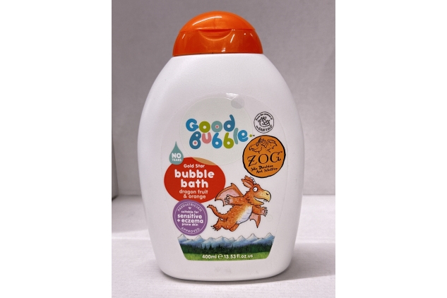 Good Bubble Zog Bubble Bath with Dragon Fruit & Orange - for Baby, Sensitive & Eczema-Prone Skin - Vegan-Friendly for Toddlers 400ml