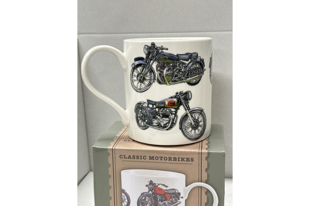 MugBug Classic Motorbikes Mug Gift Boxed, White | GREAT GIFT IDEA