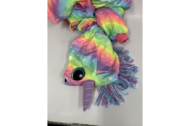 Child’s Unicorn Basunee Hoodie multi coloured Rainbow Oversized Fleece 6