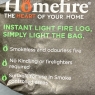 HOMEFIRE SMOKELESS FIRE LOG INSTANT LIGHT 2/3 HRS