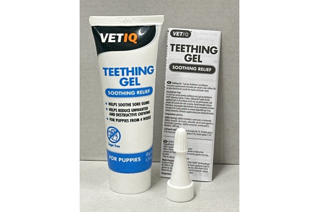 VETIQ Fast Pain Relief Teething Gel With Applicator, Helps Reduce Unwanted Chewing For Dogs & Puppies 4+ Week, 50 g | DAMAGED OUTER BOX PACKAGING