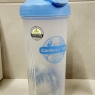 Garden Of Life Shaker Cup Water Bottle, 600ml, Clear With Light Blue Lid