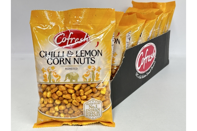 Cofresh Roasted Chilli & Lemon Corn Nuts 175g (Pack Of 12) Bulk Buy Deal