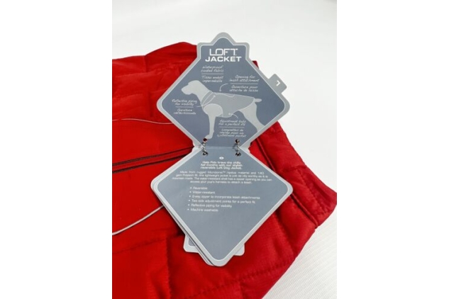 Kurgo Loft Dog Jacket Winter Coat Water-Resistant Reversible Large Red/Charcoal 5