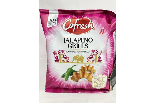 Cofresh Mild & Tangy Jalapeno Potato Grills 80g (Pack Of 6) BBE 23/10/2024