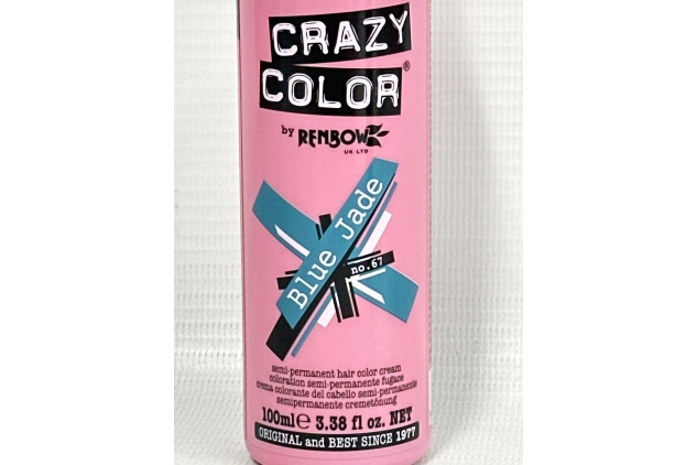 Crazy Color Permanent Hair Color Cream Number 67, Blue Jade 100 ml (Pack Of 2)