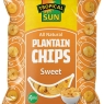 Tropical Sun Natural Plantain Chips Sweet, 70g (Pack of 12)