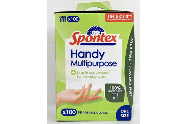 Spontex 100 Handy Multipurpose Disposable Gloves