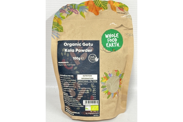 Organic Gotu Kola Powder 100g | Best Before Date 16/10/2024