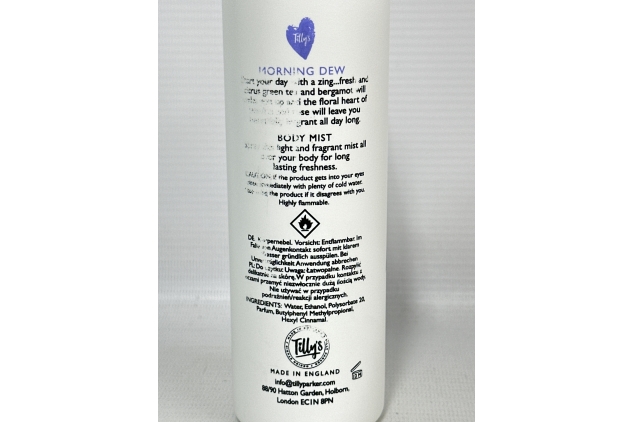 Tilly's Body Mist Luxury 250ml (Morning Dew) Outer Packaging Damage