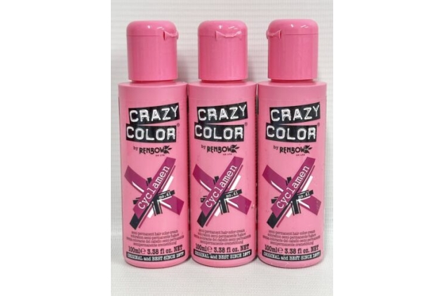 Renbow Crazy Color Semi Permanent Hair Cream Cyclamen No.41 100ml | Pack Of 3