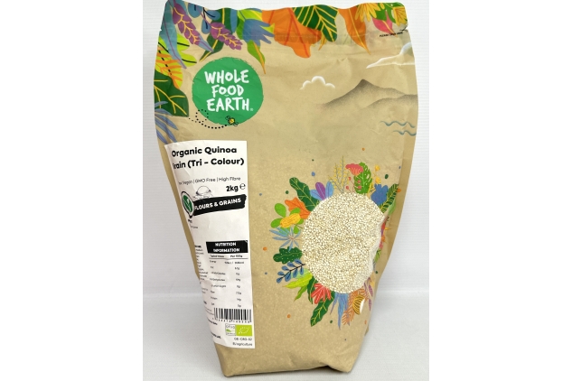 Quinoa Grain – 2kg | Raw | GMO Free | Vegan | High Fibre | Certified Organic | Best Before Date 24/09/2025