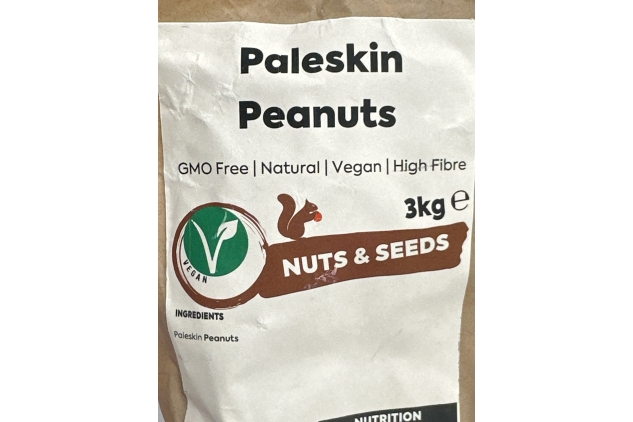 Paleskin Peanuts 3kg | GMO Free | Natural | High Fibre | Best Before Date 23/10/2024