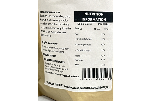 Sodium Bicarbonate Baking Soda 3 kg