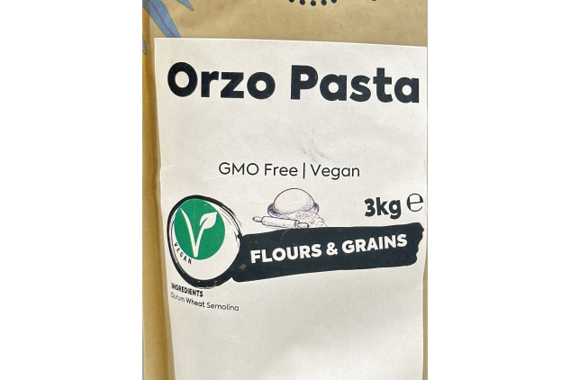 Orzo Pasta 3kg | GMO Free | Vegan | Best Before Date 23/10/2024