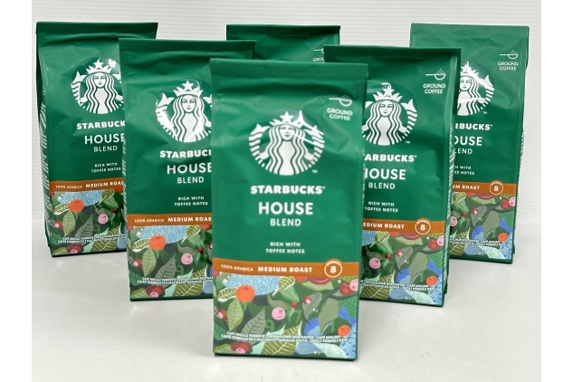 STARBUCKS House Blend, Medium Roast, Ground Coffee 200g (Pack of 6)