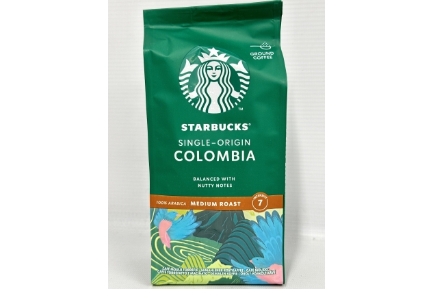 STARBUCKS Single-Origin Colombia, Medium Roast, Ground Coffee 200g (Pack Of 6)