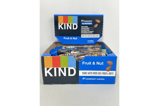 KIND Bars, Gluten Free Snack Bars, Fruit & Nut, High Fibre, Healthy Snack | 12 X 40g | BBE 12/12/2024