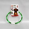 LED Illuminated Dog Pet Collar Green For Day/Night Cut To Size Rechargeable 3