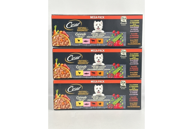 CESAR Natural Goodness Casserole Mixed Selection in Gravy 72 X 100g Wet Dog Food Trays