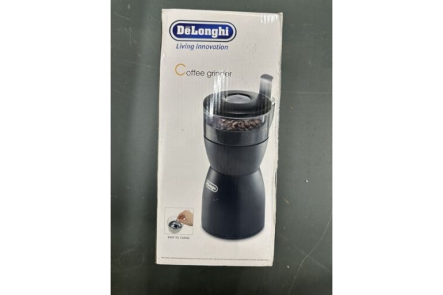 Delonghi Coffee Grinder KG40 Black Electric Coffee Bean Mill + Brush