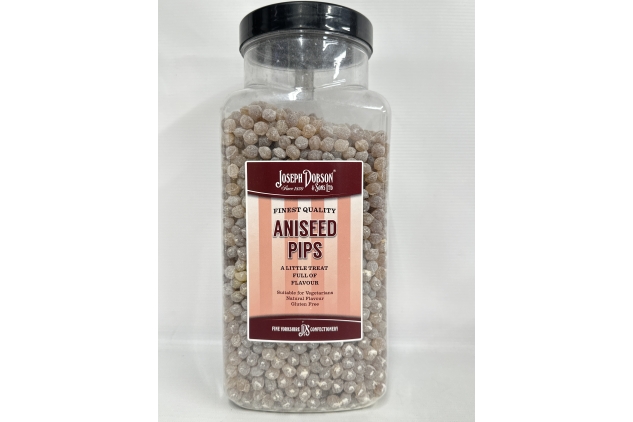 Joseph Dobson & Sons Ltd. Aniseed Pips Sweets 2.72 kg Jar | Best Before Date 30/09/2024