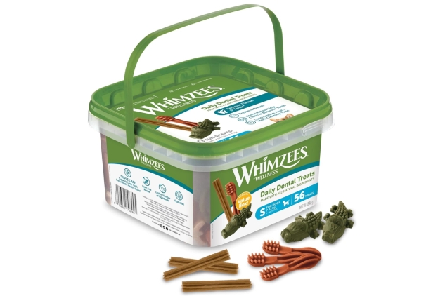 WHIMZEES ByWellness Variety Box, Mixed Shapes, Natural and Grain-Free Dog Chews, Dog Dental Sticks for Small Breeds, S (Pack of 56)