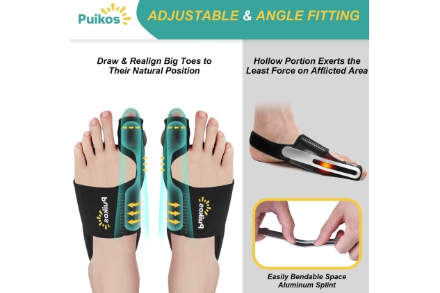 Puikos Bunion Corrector for Women Men Big Toe Brace Bunion Splint Big Toe Straightener Bunion