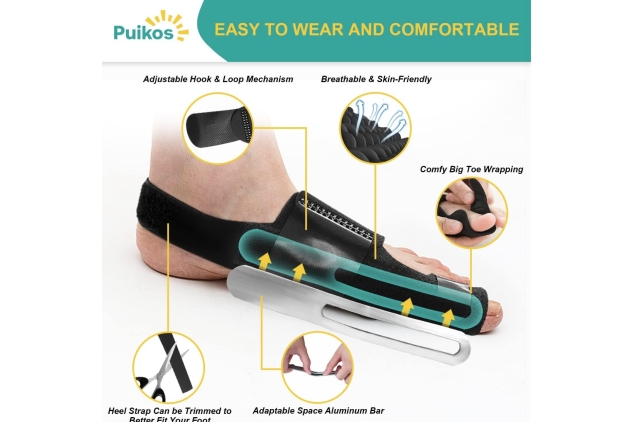 Puikos Bunion Corrector for Women Men Big Toe Brace Bunion Splint Big Toe Straightener Bunion