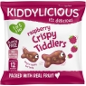 Kiddylicious Raspberry Crispy Tiddlers - Delicious Real Fruit Treat for Kids - Suitable for 12+ Months - 16 Packs