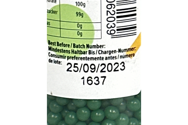 Sugar Pearls Green 100 g Edible Decorations | BEST BEFORE DATE 23/09/2023