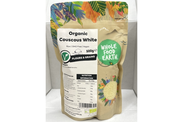 Organic Couscous White 500g | Vegan | Best Before Date 24/08/2024