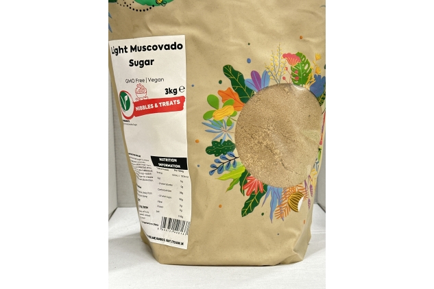 Light Muscovado Sugar 3kg | Vegan | Best Before Date 31/10/2024