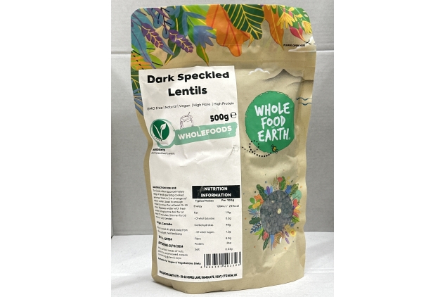 Dark Speckled Lentils 500g | Vegan | High Fibre | High Protein | Best Before Date 29/10/2024