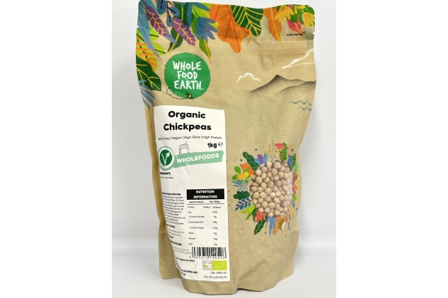 Organic Chickpeas 1kg | Vegan | High Fibre | High Protein