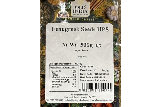 Fenugreek Seeds HPS 500g