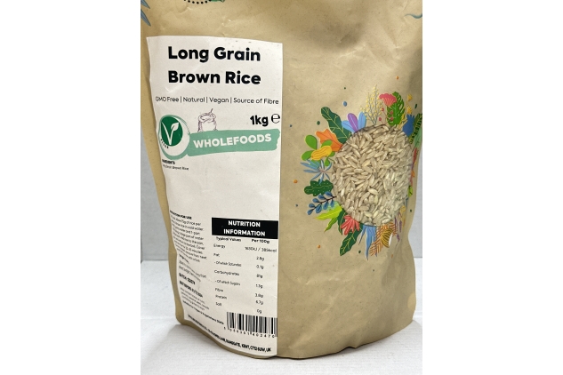 Long Grain Brown Rice 1kg | Vegan | Source Of Fibre | Best Before Date 01/11/2024