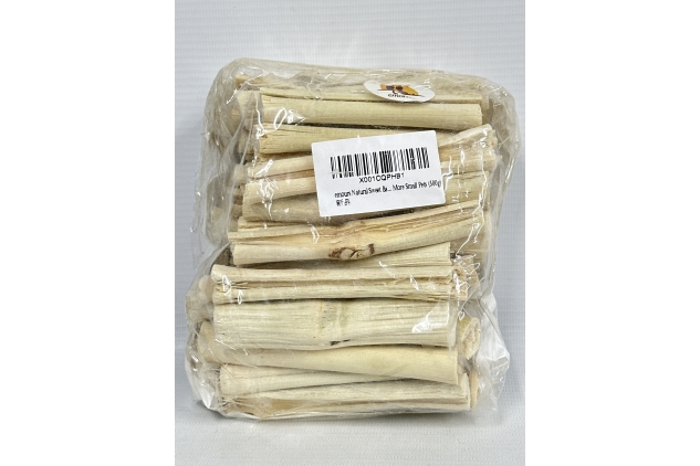 Natural Sweet Bamboo Sticks Teeth Chews for Rabbits Chinchilla Guinea Pigs Sugar Gerbils and More Small Pets (500g)