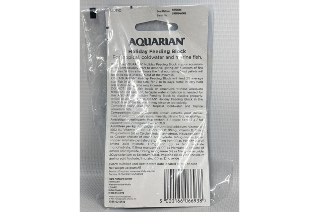 Aquarian Holiday Feeding Block, 28g