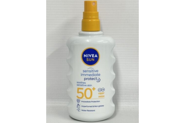 Nivea Sun Sensitive Immediate Protect SPF50 Sensitive Skin 200ml - Missing Lid