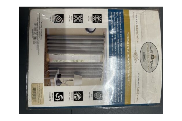 Blackout Thermal Eyelet Curtains Grey 66 X 90’’