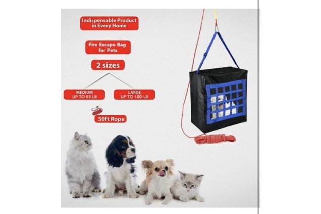 Fire Evacuation Device For Pets Up To 25kg Emergency Escape Bag Through Windows