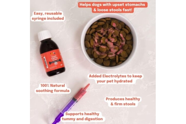 Fast-Acting Dog Diarrhea Treatment with Electrolytes 100ml Digestive Support - 20 Servings