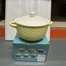 Soup Bowl With Lid Fine China Yellow & White Colour Spotty Design