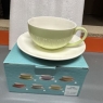 Fine Bone China Cup And Saucer Set Light Green Colour New