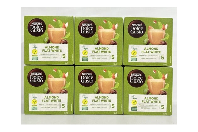 Nescafe Dolce Gusto Coffee Drink | Almond Flat White Pods | 72 Capsules | Vegan | Bulk Buy Deal