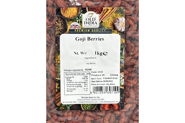 Goji Berries 1kg | Best Before Date 26/09/2024