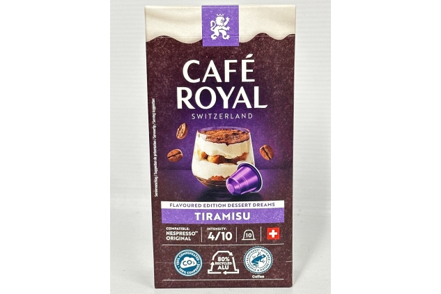 Cafe Royal Flavoured Edition Dessert Dreams Tiramisu 100 Capsules for Nespresso Coffee Machine - 4/10 Intensity - UTZ Certified Aluminum Coffee Capsules | Best Before Date 30/09/2024